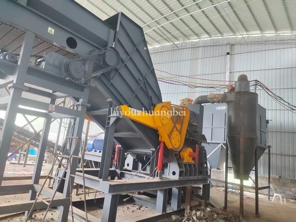 廣西傳來戰(zhàn)報，廢鋼破碎機試機效果剛好啦！